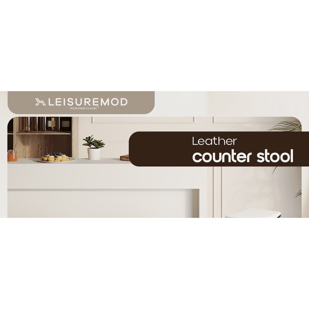 Wooden Counter Stool in White. Picture 15