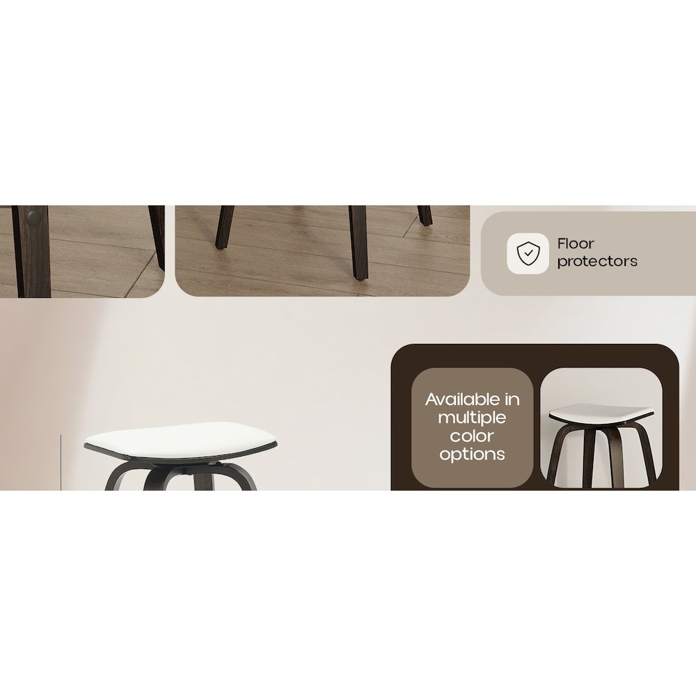 Wooden Counter Stool in White. Picture 18