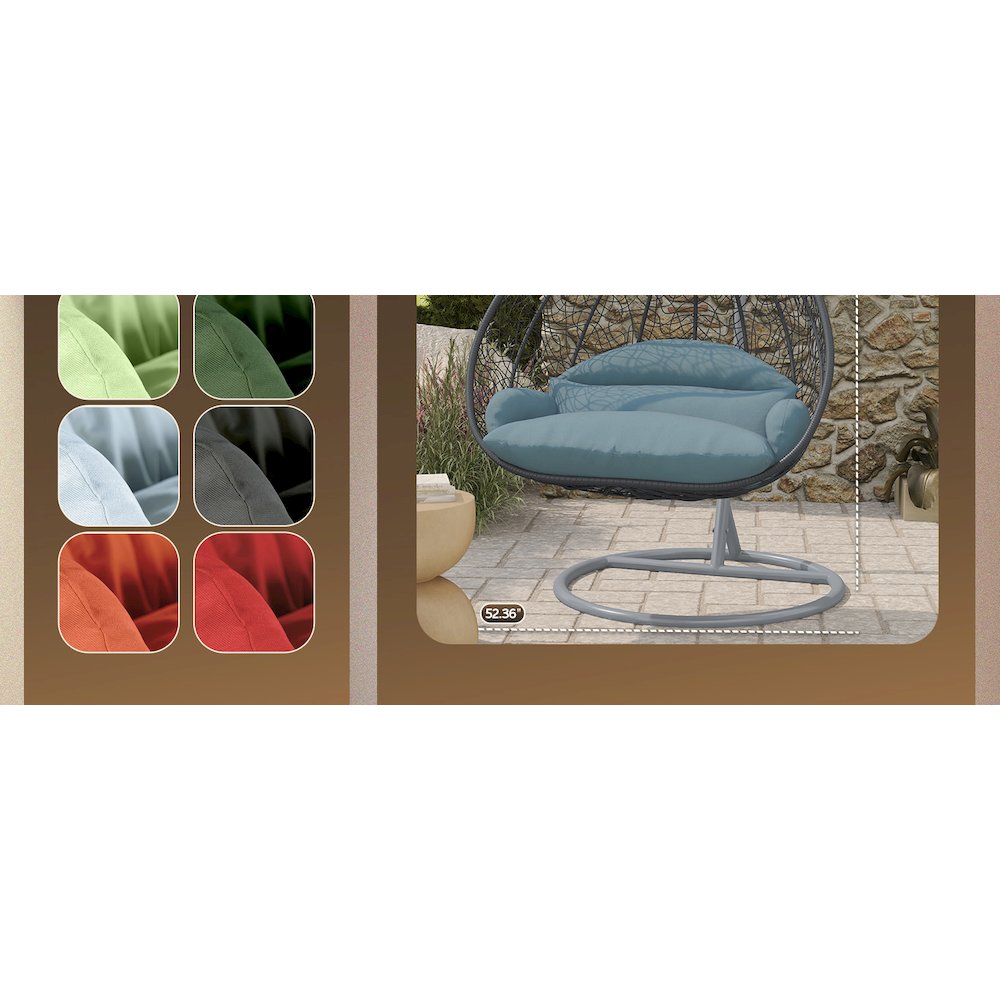 Recluse Collection Modern Outdoor Swing Chair. Picture 18