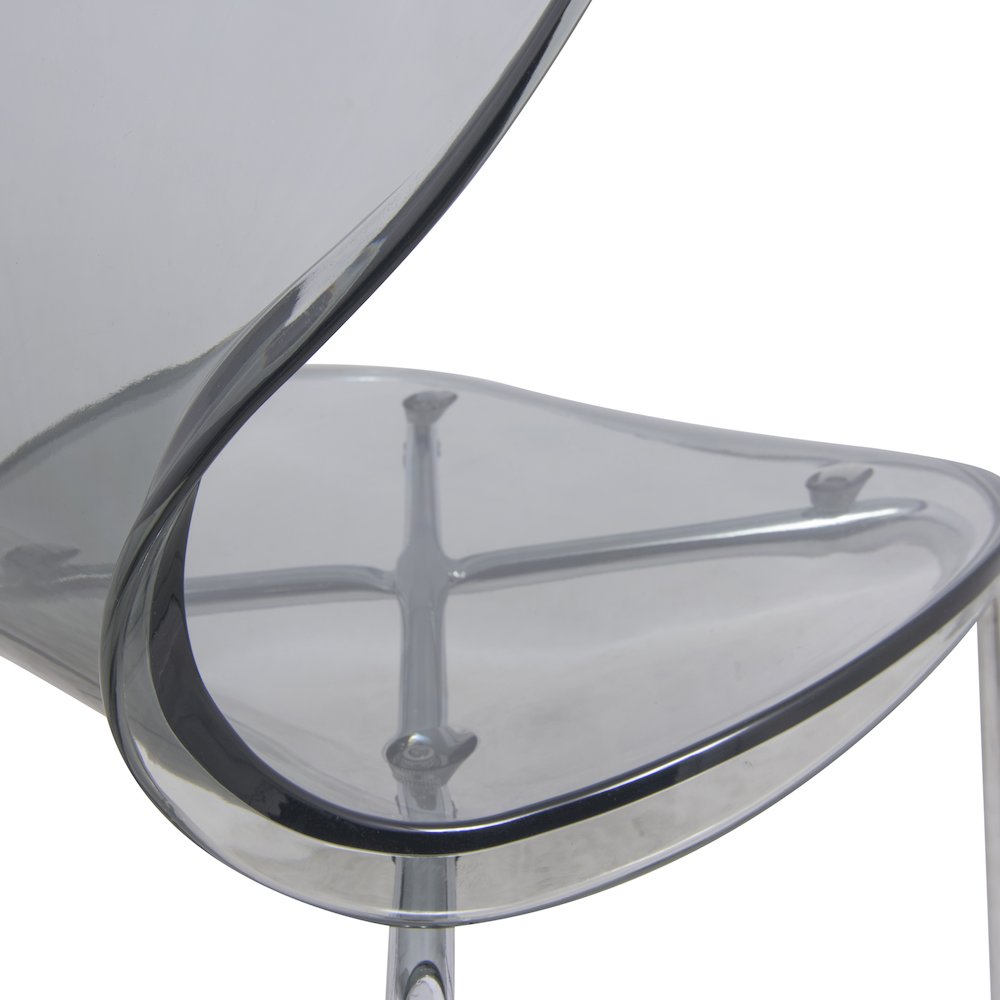 Modern Oyster Transparent Side Chair. Picture 12