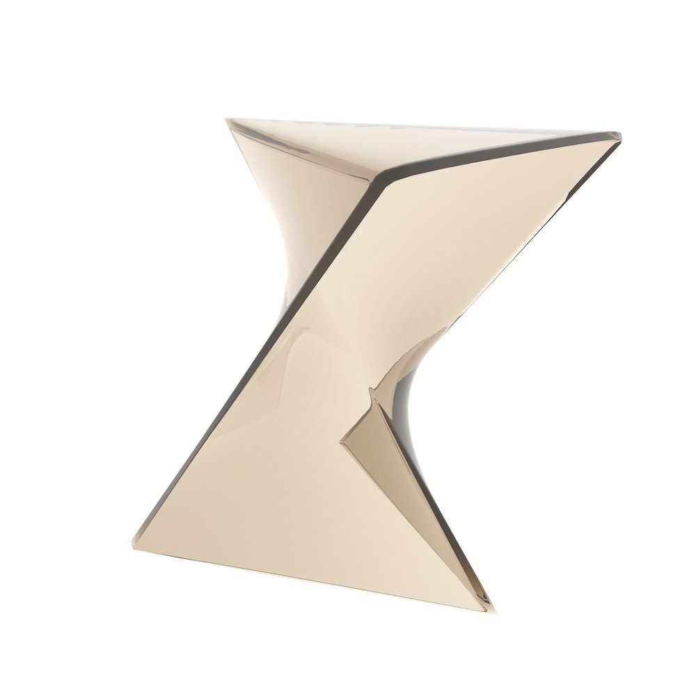 Randolph Modern Accent Side Table Indoor and Outdoor Use Transparant Amber. Picture 4