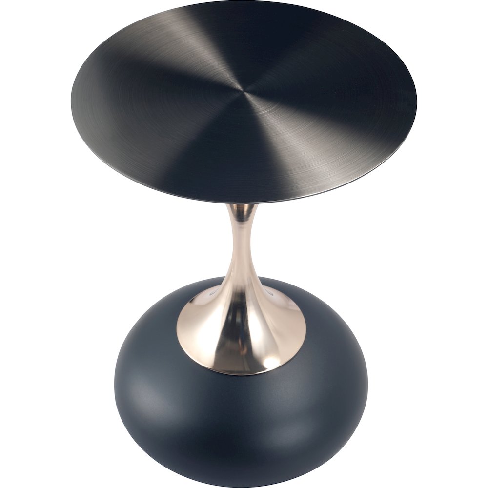 Savoy Collection Modern End Table In Matt Black. Picture 9