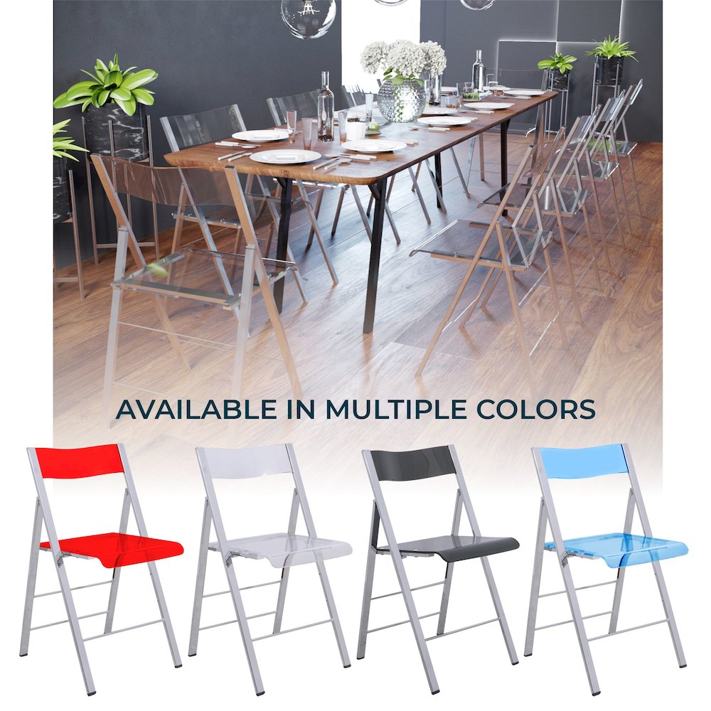 Menno Modern Acrylic Folding Chair. Picture 10