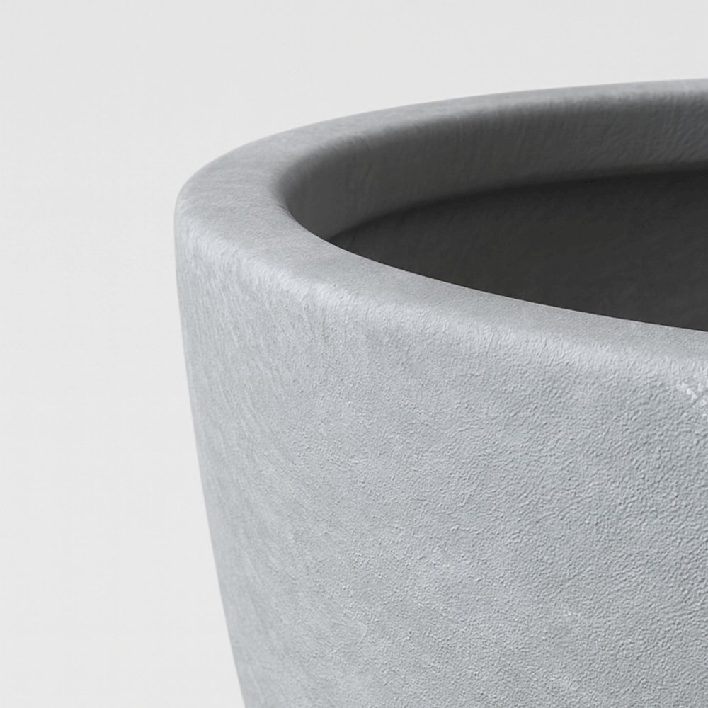 Dahlia Series Poly Stone Planter in Aged Concrete 17.5 Dia, 13.6 High. Picture 14