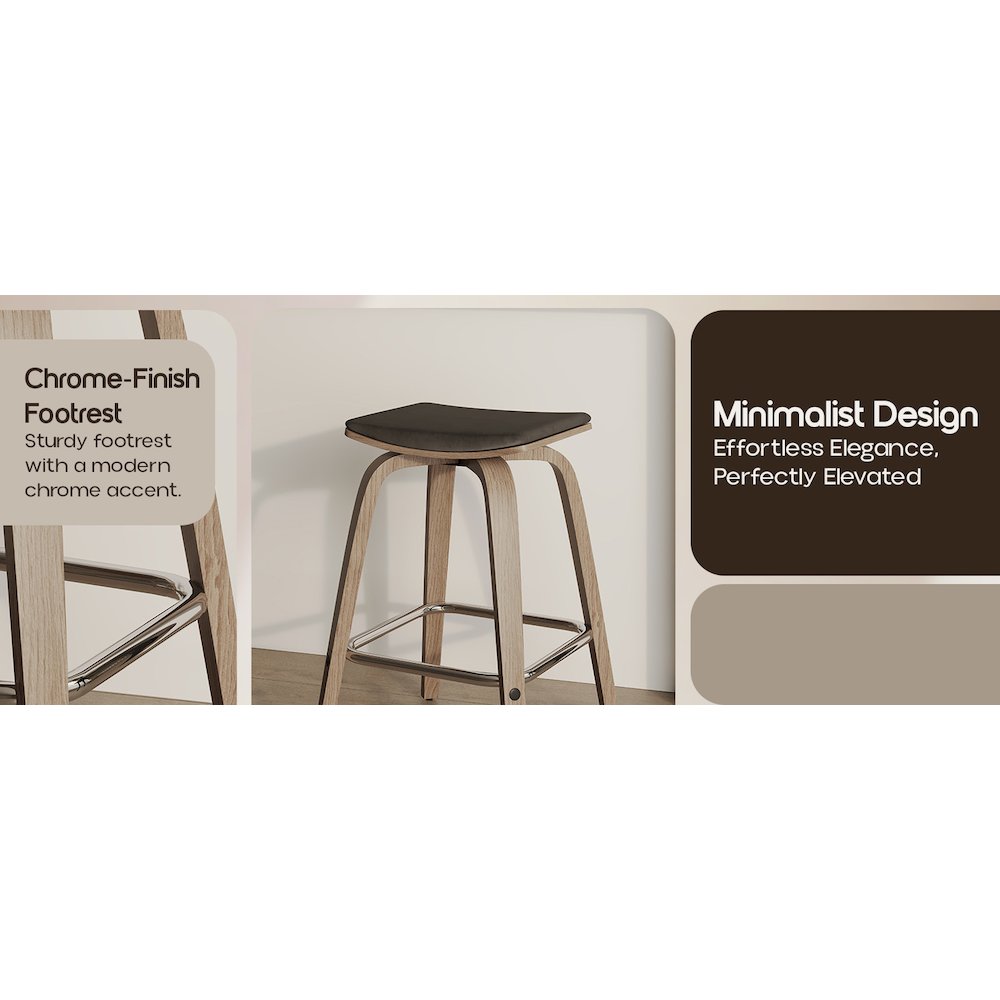 Wooden Counter Stool in Brown. Picture 17