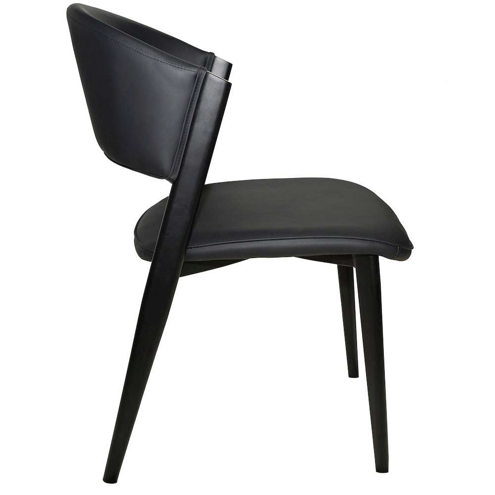 Aspen Collection Modern Dining Chair Black Frame in Black. Picture 8