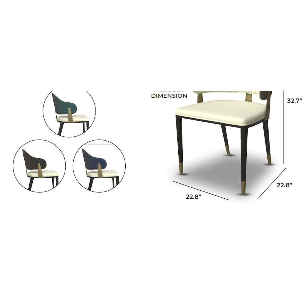 Aria Series Modern Dining Chair in Taupe Set of 4. Picture 15