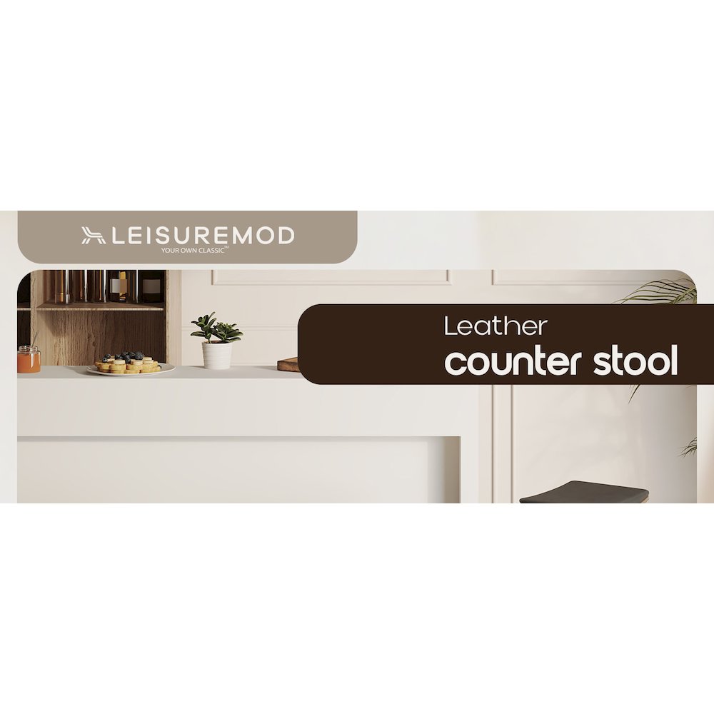 Wooden Counter Stool in Brown. Picture 14