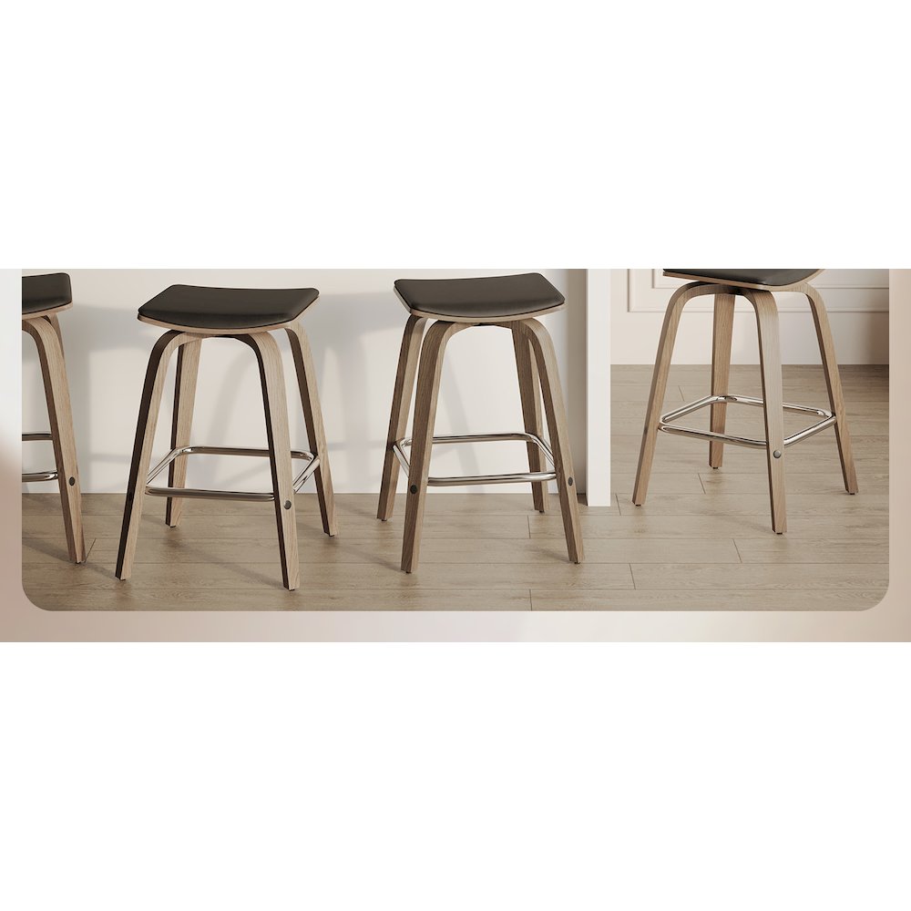 Wooden Counter Stool in Brown. Picture 15