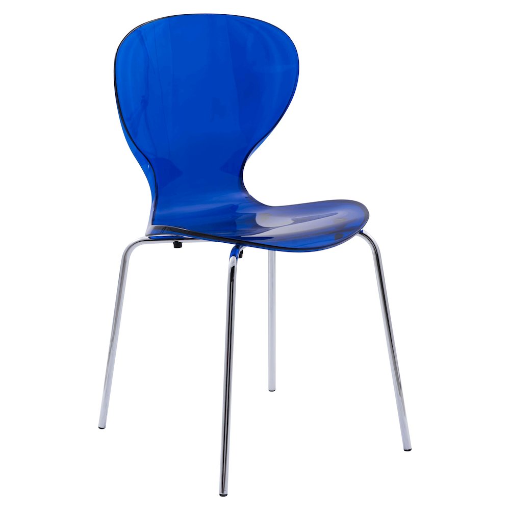 Modern Oyster Transparent Side Chair. Picture 2