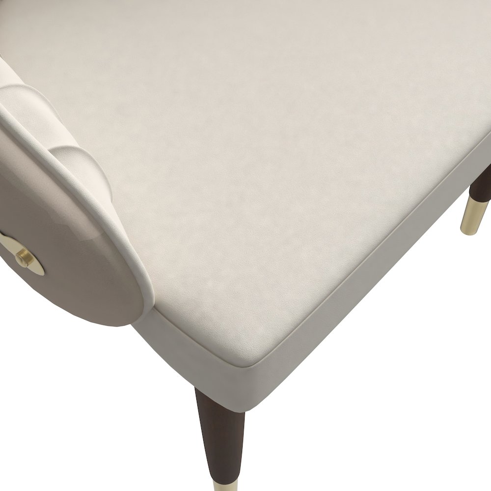 Elara Collection Wooden Dining Chair in Cream Set of 4. Picture 1