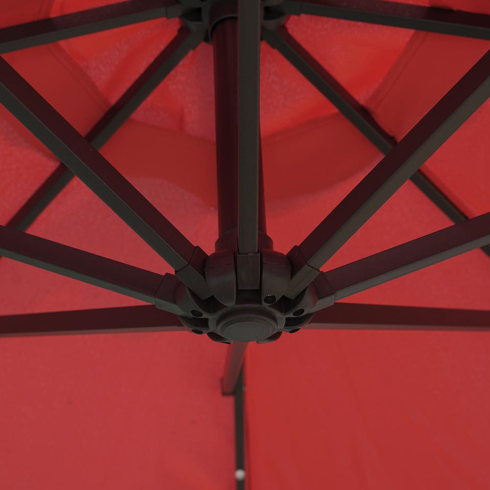 Outdoor 10 Ft Offset Cantilever Hanging Patio Umbrella With Solar Powered LED. Picture 2