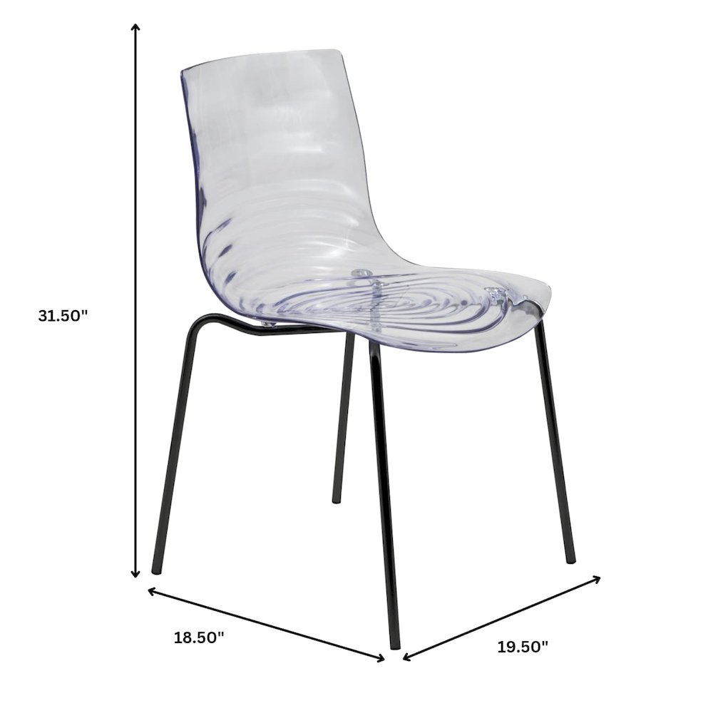 Astor Water Ripple Design Dining Chair. Picture 1