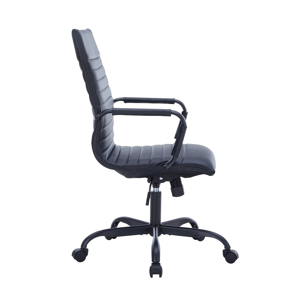 Harris Leather Home High-Back Office Chair in Black. Picture 10