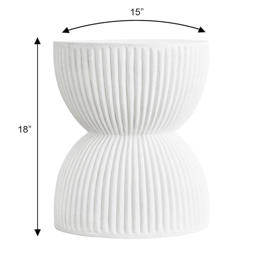 Modern Side End Table Spire Series In White. Picture 13