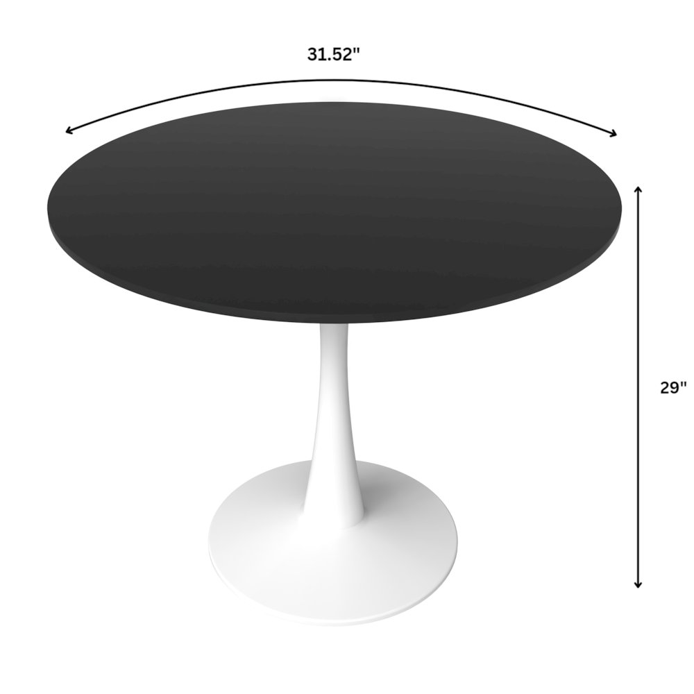 Bristol Mid-Century Modern Round Dining Table. Picture 31