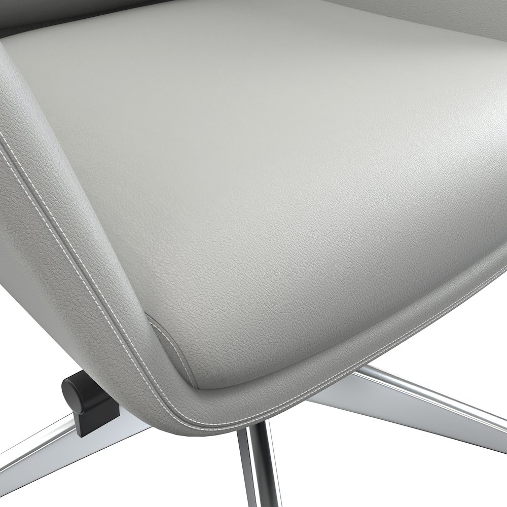 Summit Series Tall Office Chair In White Leather. Picture 6