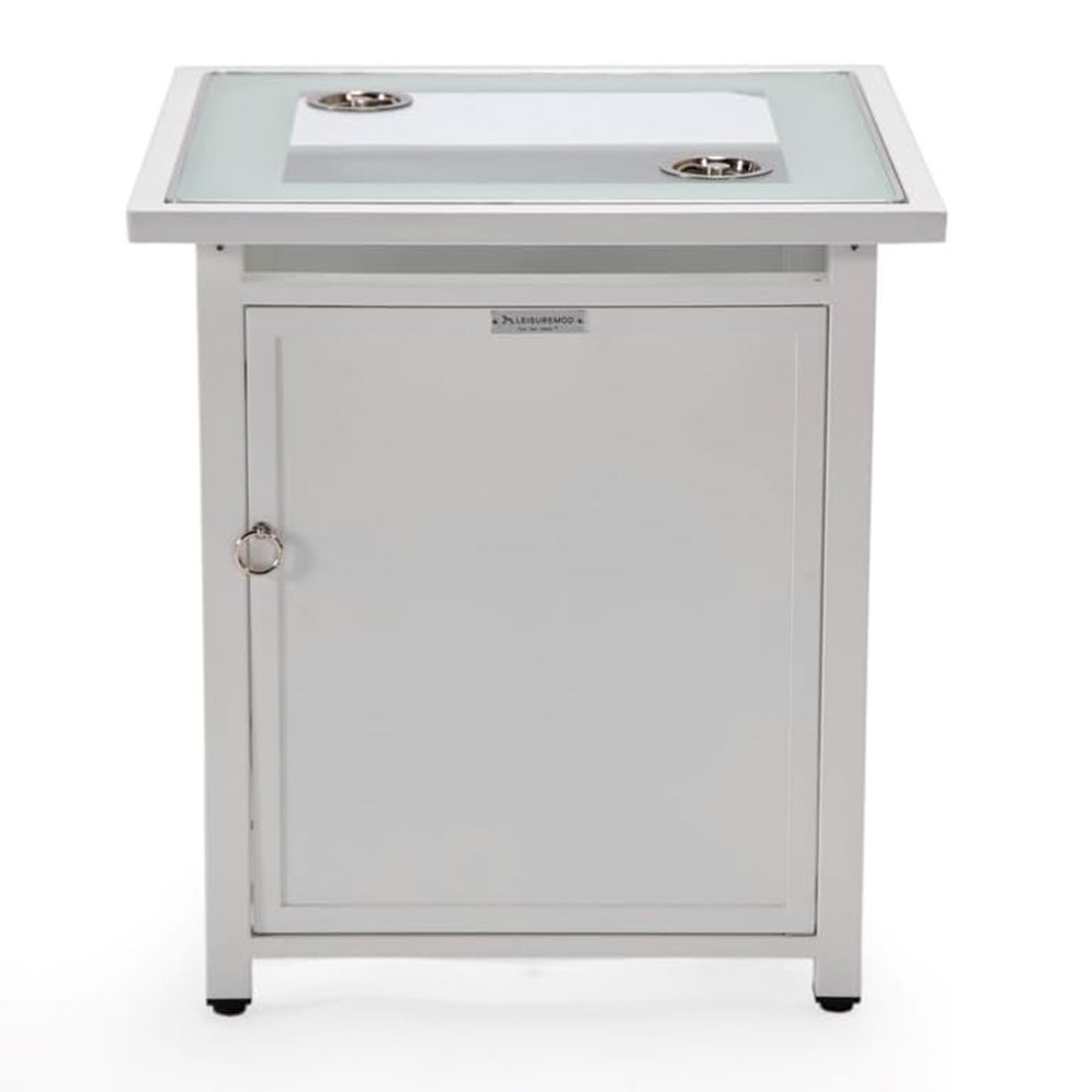 Walbrooke White Patio Square Tank Holder in White. Picture 6