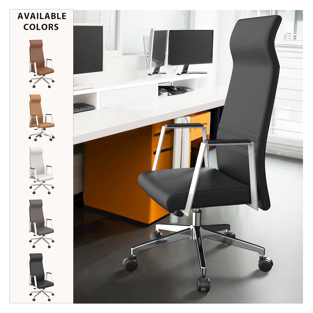 Aleen High-Back Office Chair in Black. Picture 15