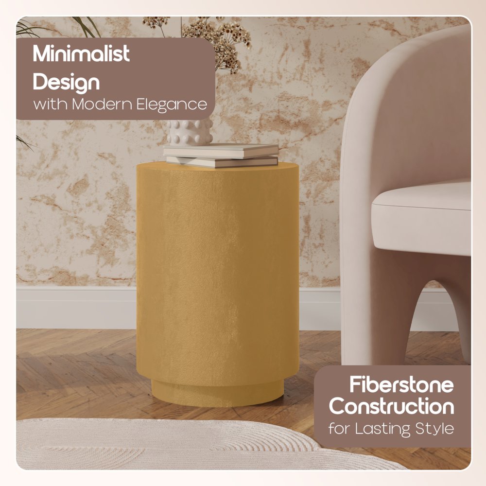 Modern Side End Table Ramble Series In Beige. Picture 12