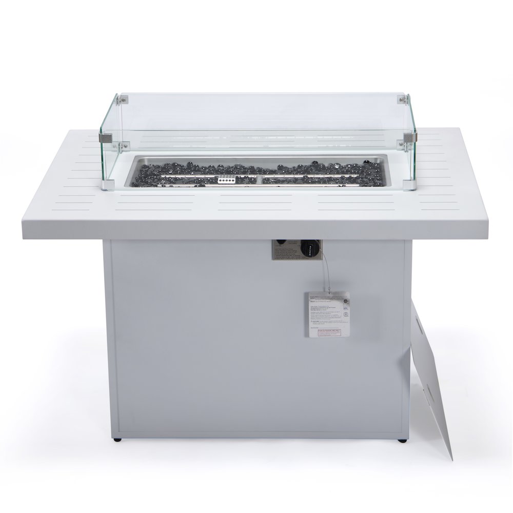Chelsea Patio Modern Aluminum Propane Fire Pit Table. Picture 6