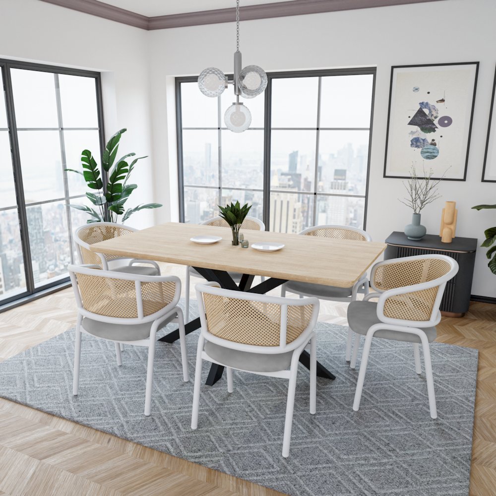 Ervilla Modern Dining Chair Set of 2. Picture 2