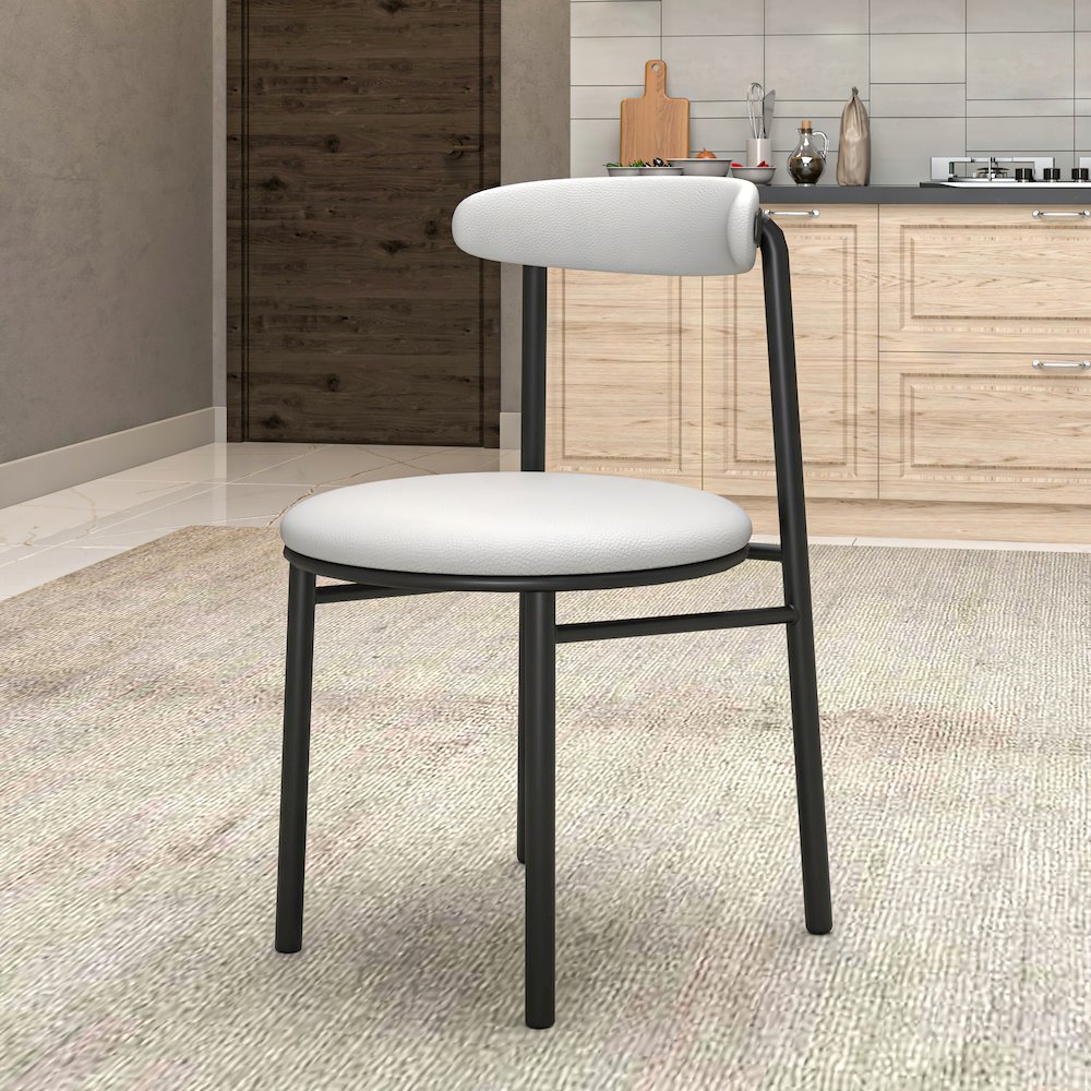 Lume Collection Modern Dining Chair in Grey Set of 2. Picture 17
