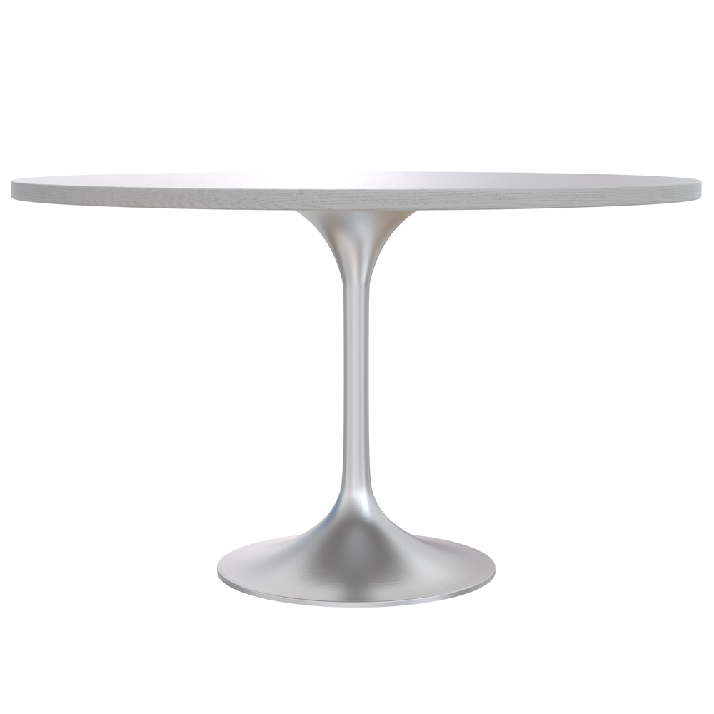 Verve 27" Round Dining Table, Brushed Gold Base with Light Natural Wood MDF Top. Picture 16