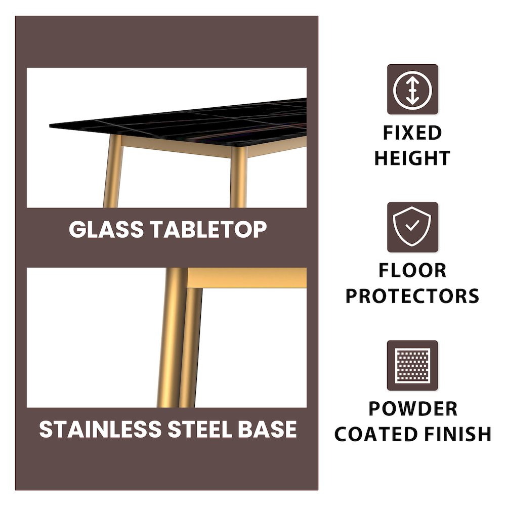Zayle Series Modern Dining Table. Picture 76