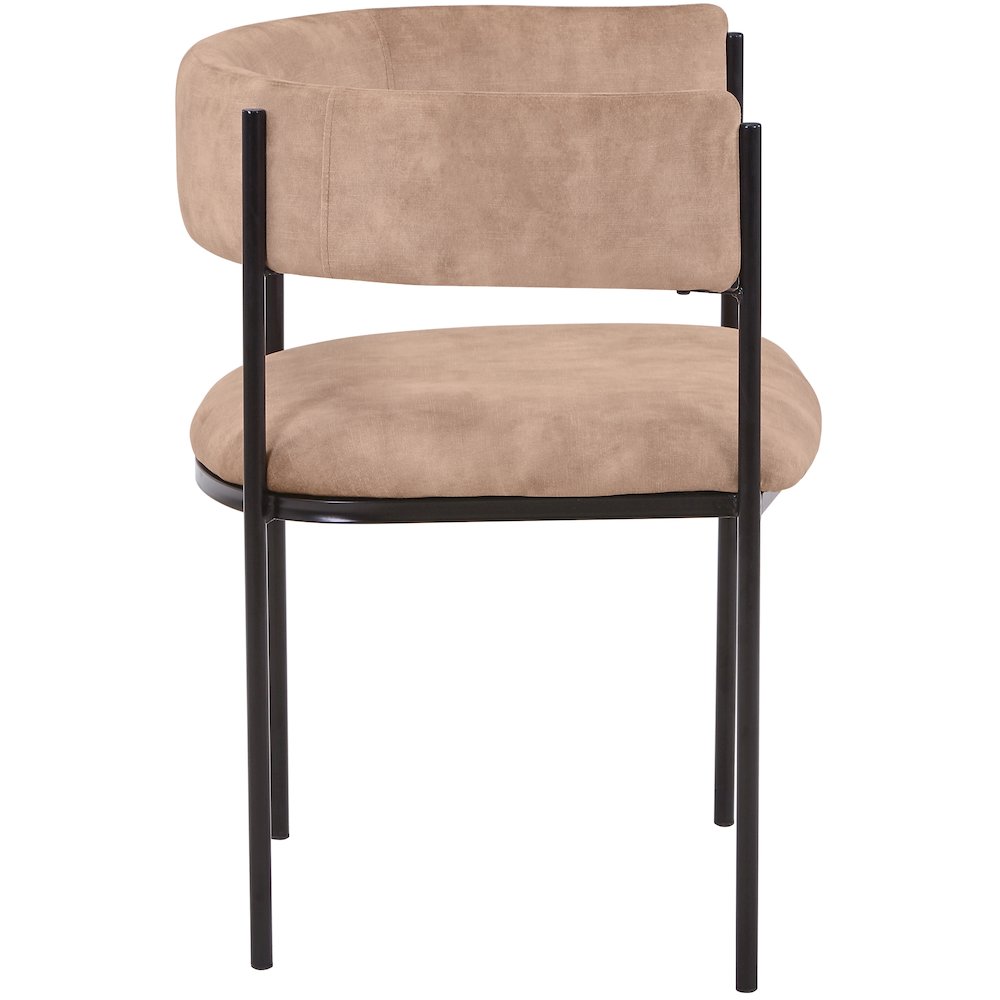 Cyril Collection Modern Chair in Light Brown Velvet. Picture 17