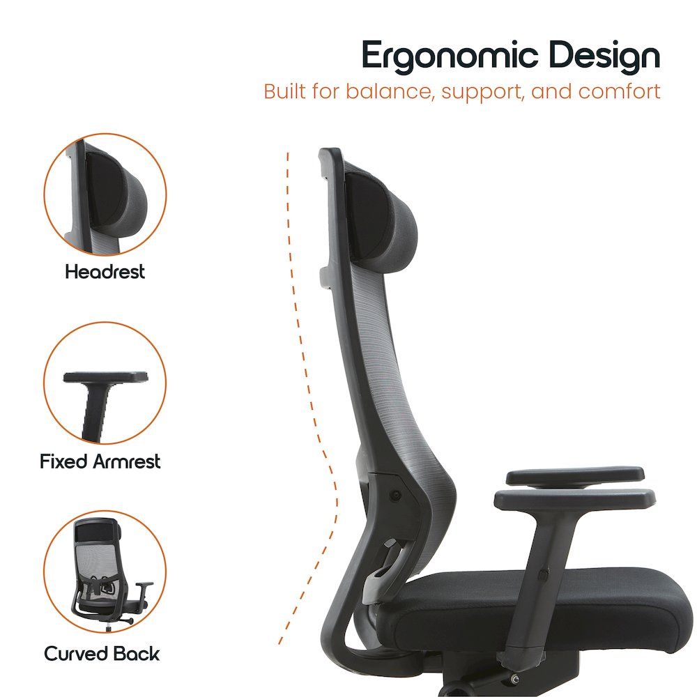 Office Dale Series Office Task Chair In Black. Picture 21