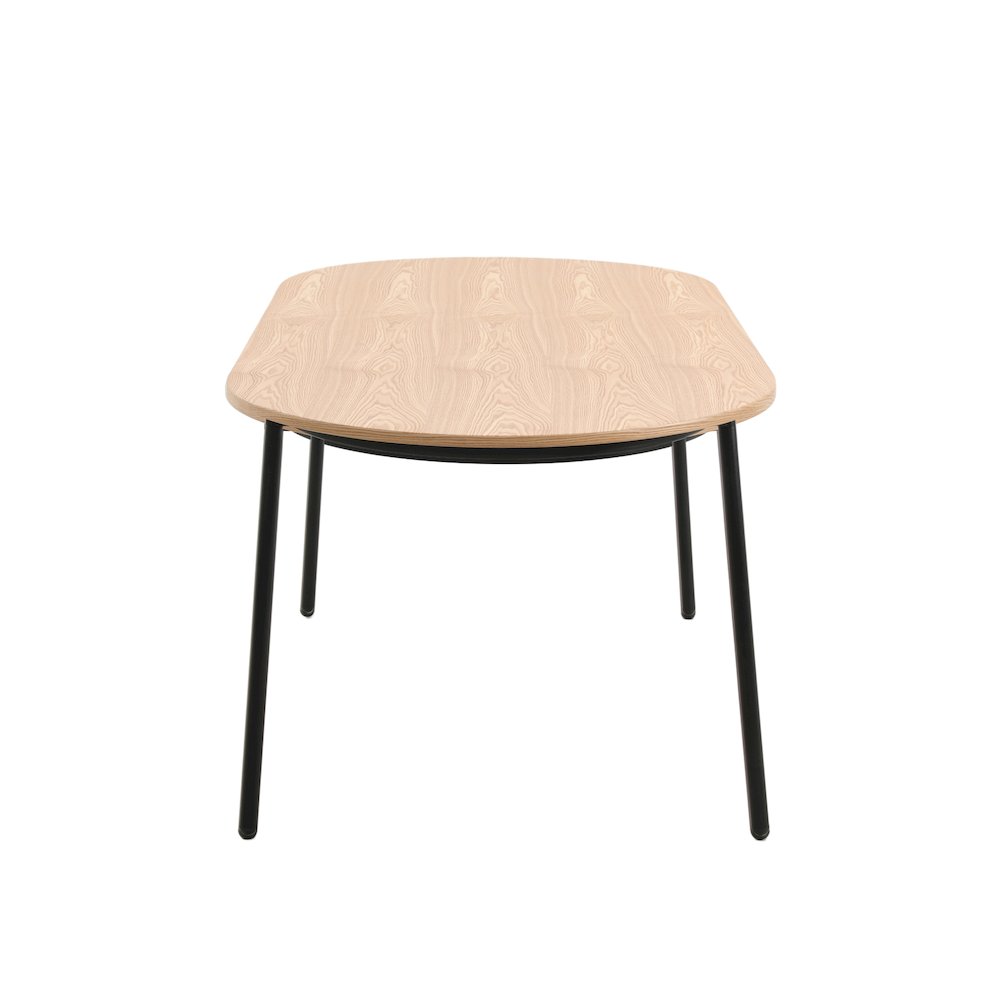 Tule Modern 71" Oval Dining Table in Natural Wood. Picture 3