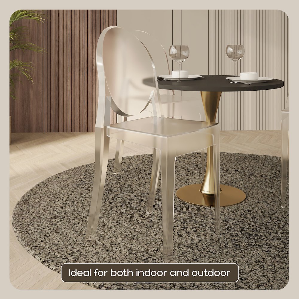 Marion Transparent Acrylic Modern Chair. Picture 10