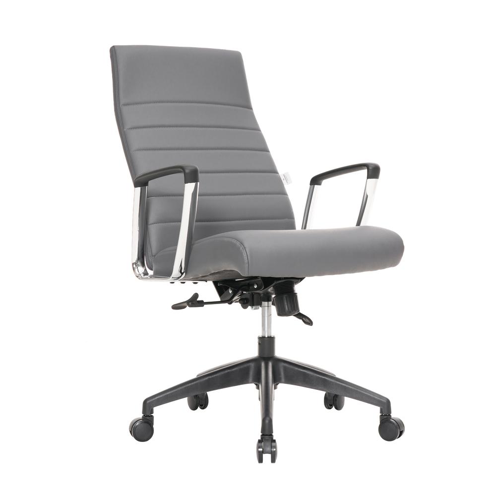 Hilton Modern High-Back Leather Office Chair. Picture 12