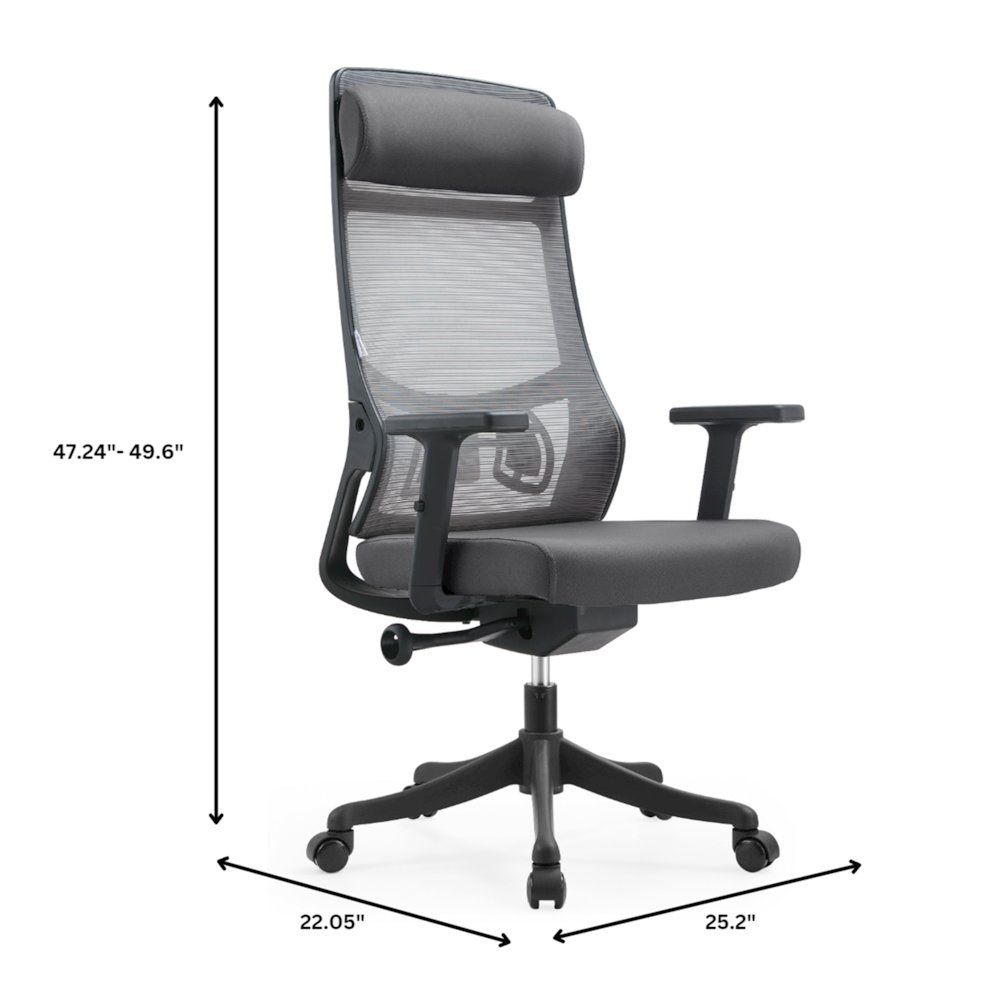 Office Dale Series Office Task Chair In Grey. Picture 21