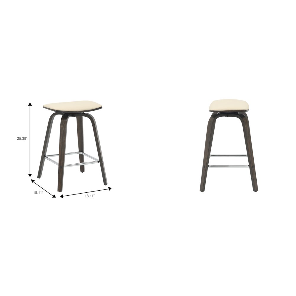 Wooden Counter Stool in Taupe. Picture 14