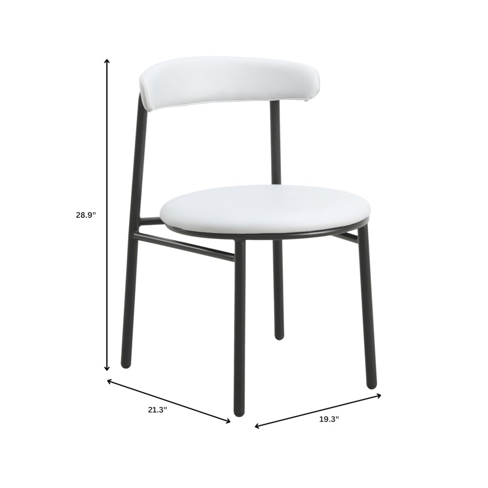 Lume Collection Modern Dining Chair in Grey Set of 2. Picture 13