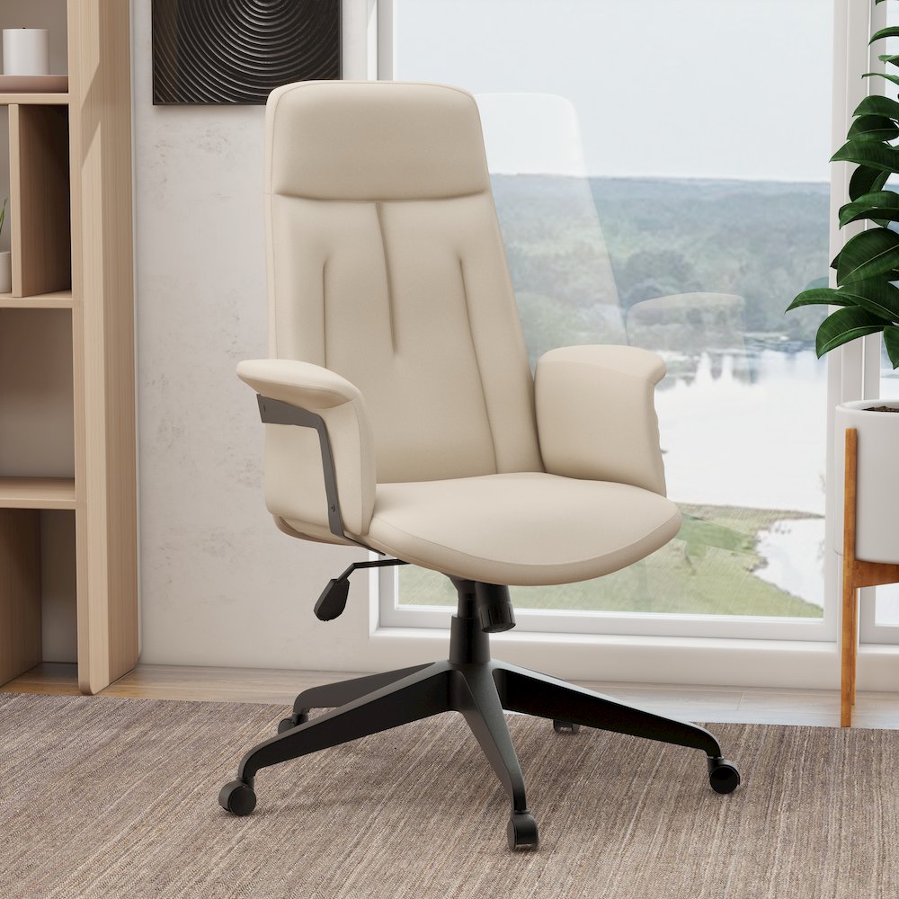 Inifini Collection Modern Office Chair In Tan. Picture 3