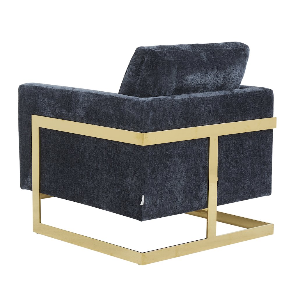 Lincoln Boucle Fabric Accent Armchair in Blue. Picture 17