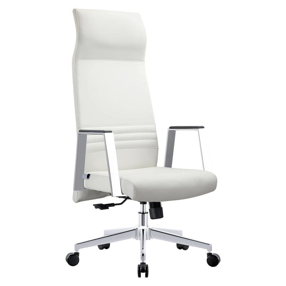 Aleen High-Back Office Chair in White. Picture 1