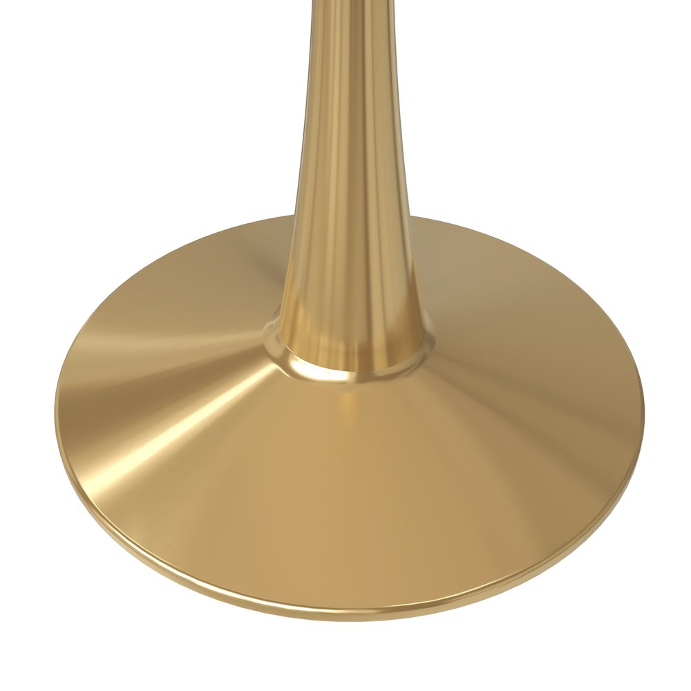 Bristol 40" round dining table Gold base with White Sintered stone Top. Picture 24