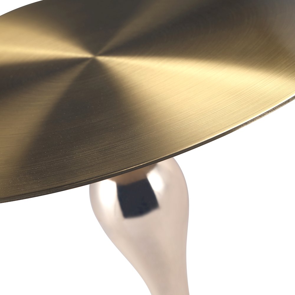 Savoy Collection Modern End Table In Gold. Picture 16