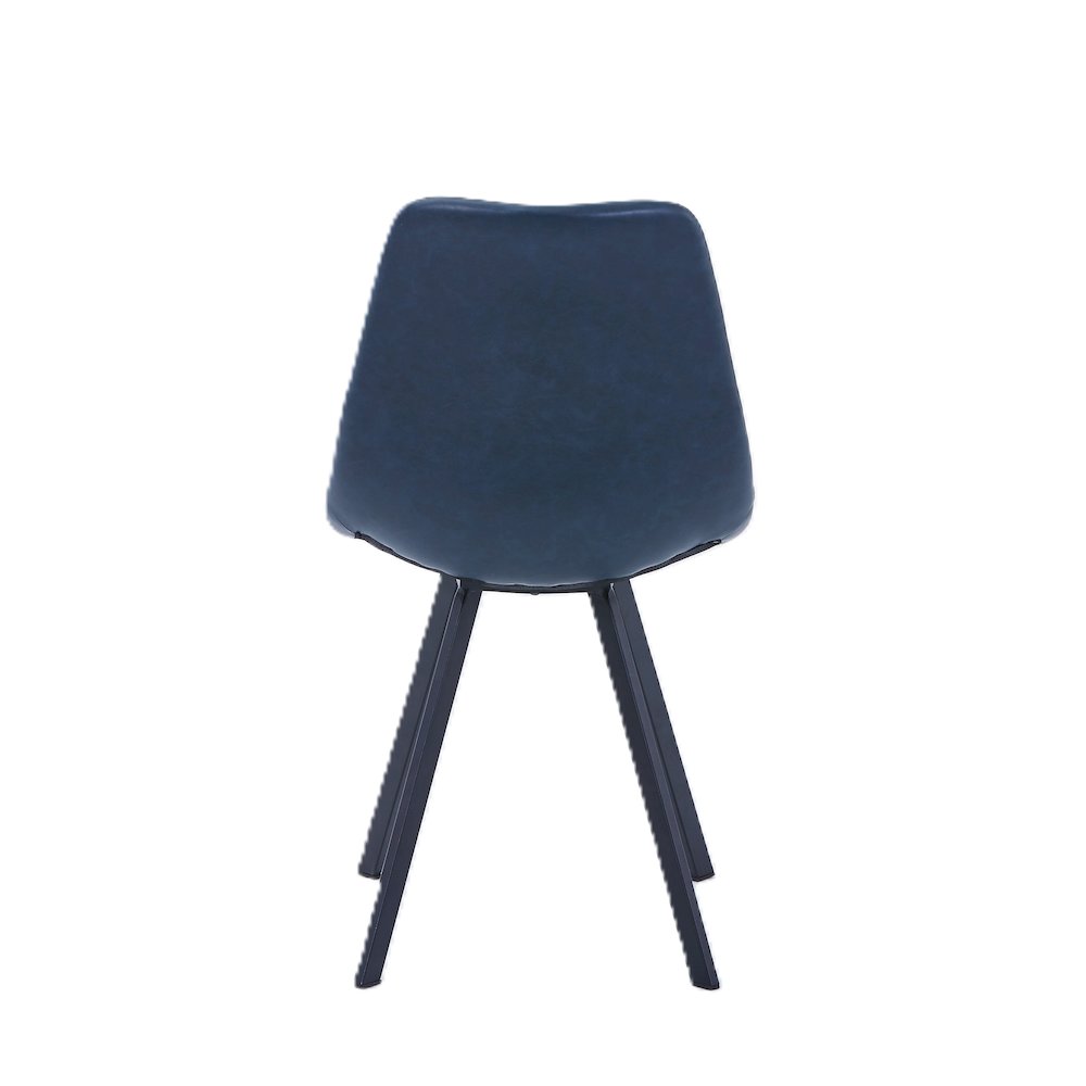 Markley Modern Leather Dining Chair With Metal Legs. Picture 15