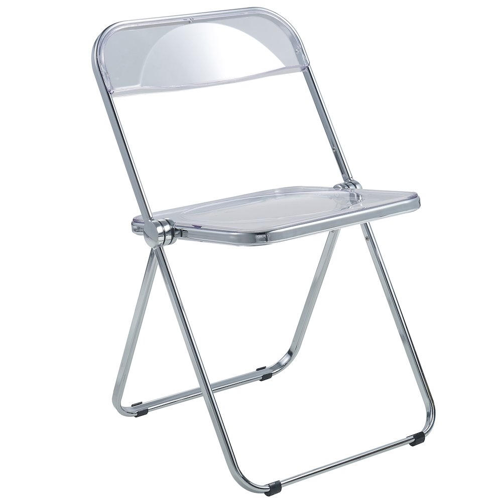 Lawrence Acrylic Folding Chair With Metal Frame. Picture 4