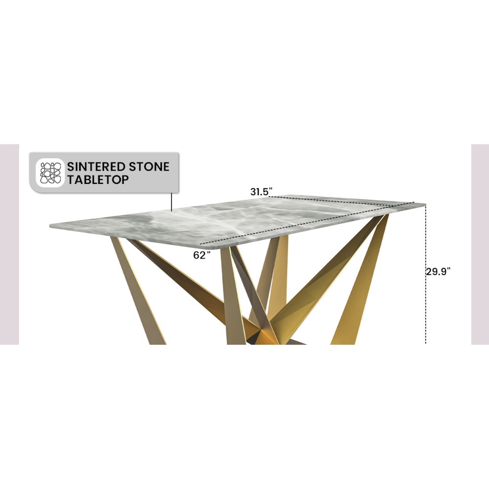 Nuvor Mid-Century Modern Dining Table. Picture 2