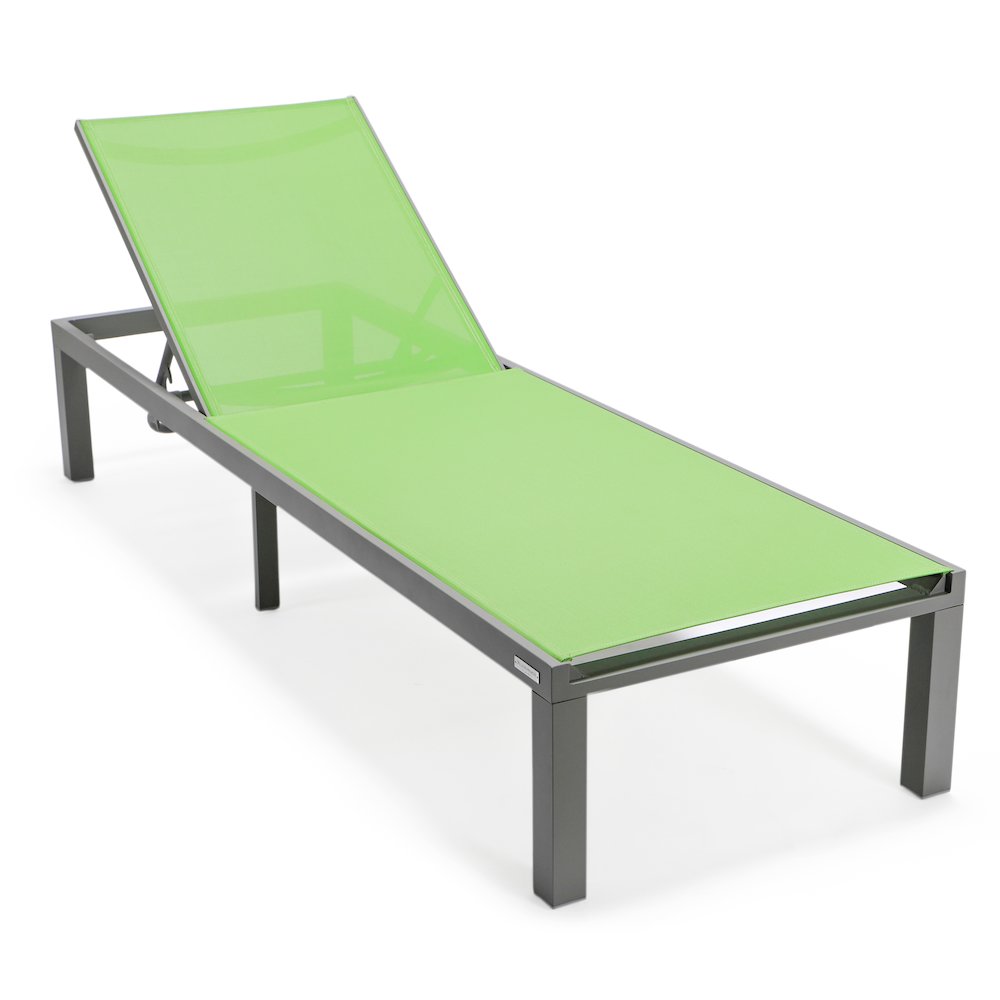 Marlin Patio Chaise Lounge Chair With Grey Aluminum Frame. Picture 9