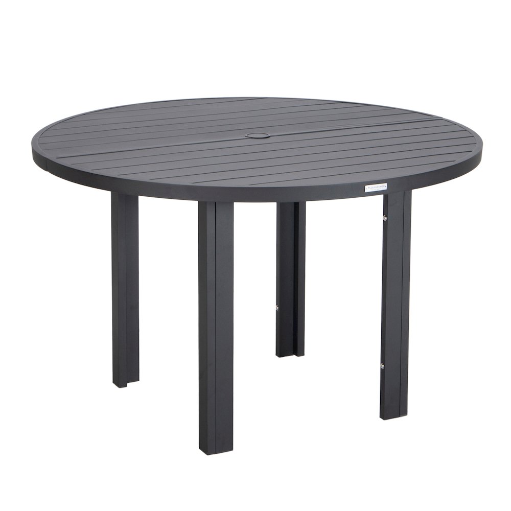Chelsea 60″ Round Outdoor Aluminum Dining Table for Patio. Picture 2