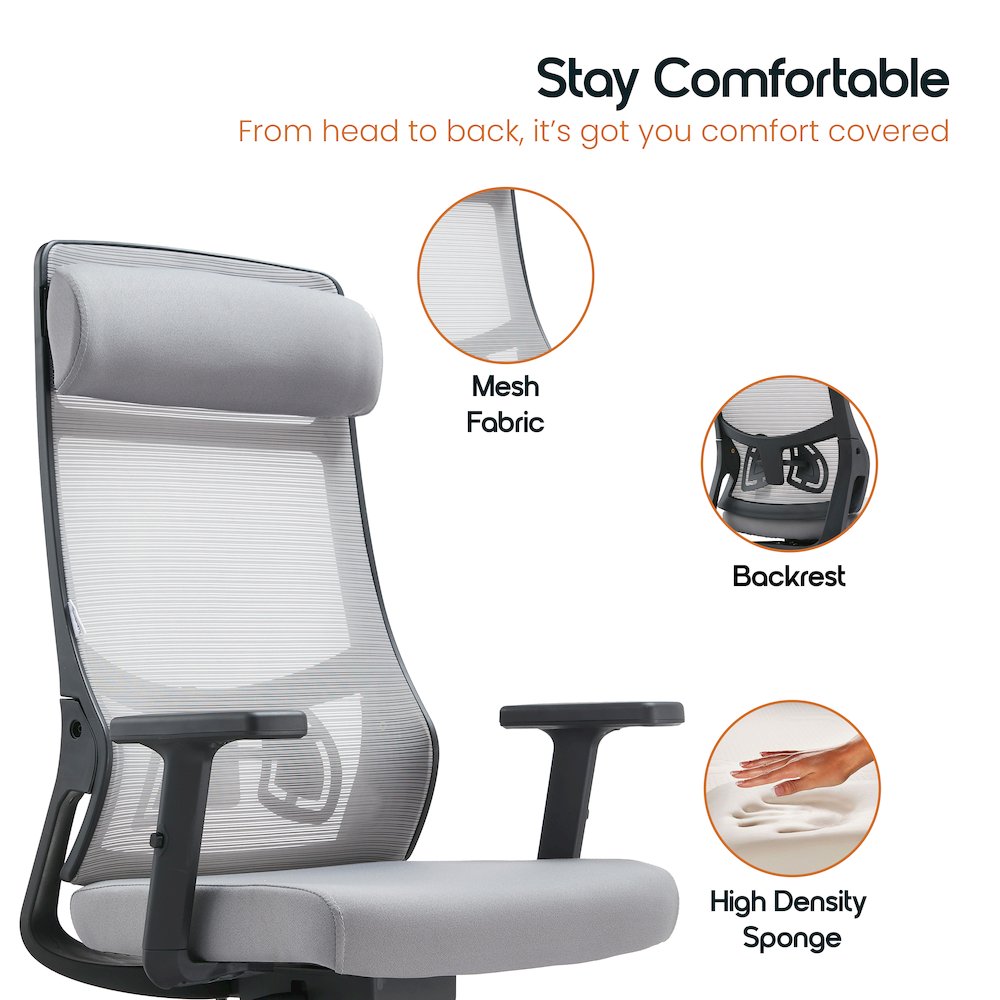 Office Dale Series Office Task Chair In Light Grey. Picture 21