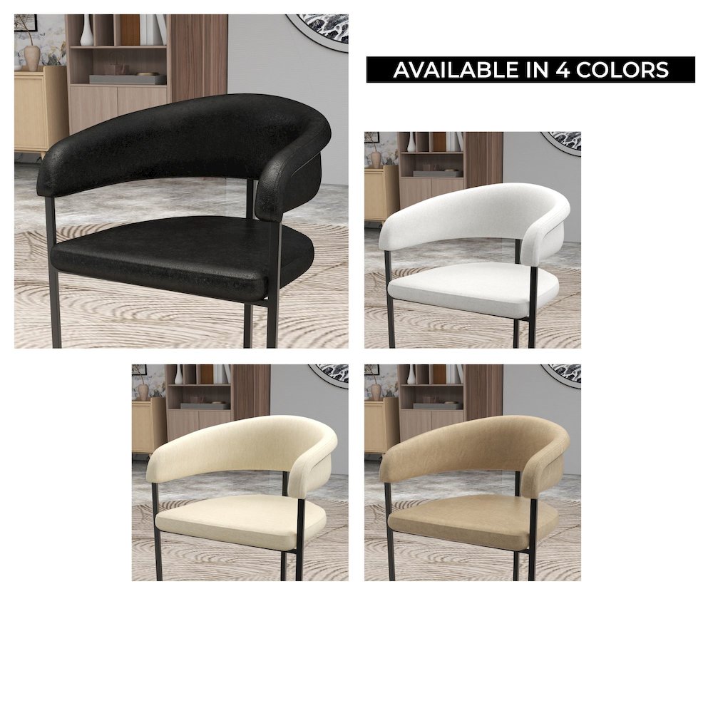 Aero Collection Modern Dining Chair in Charcoal Set of 4. Picture 5