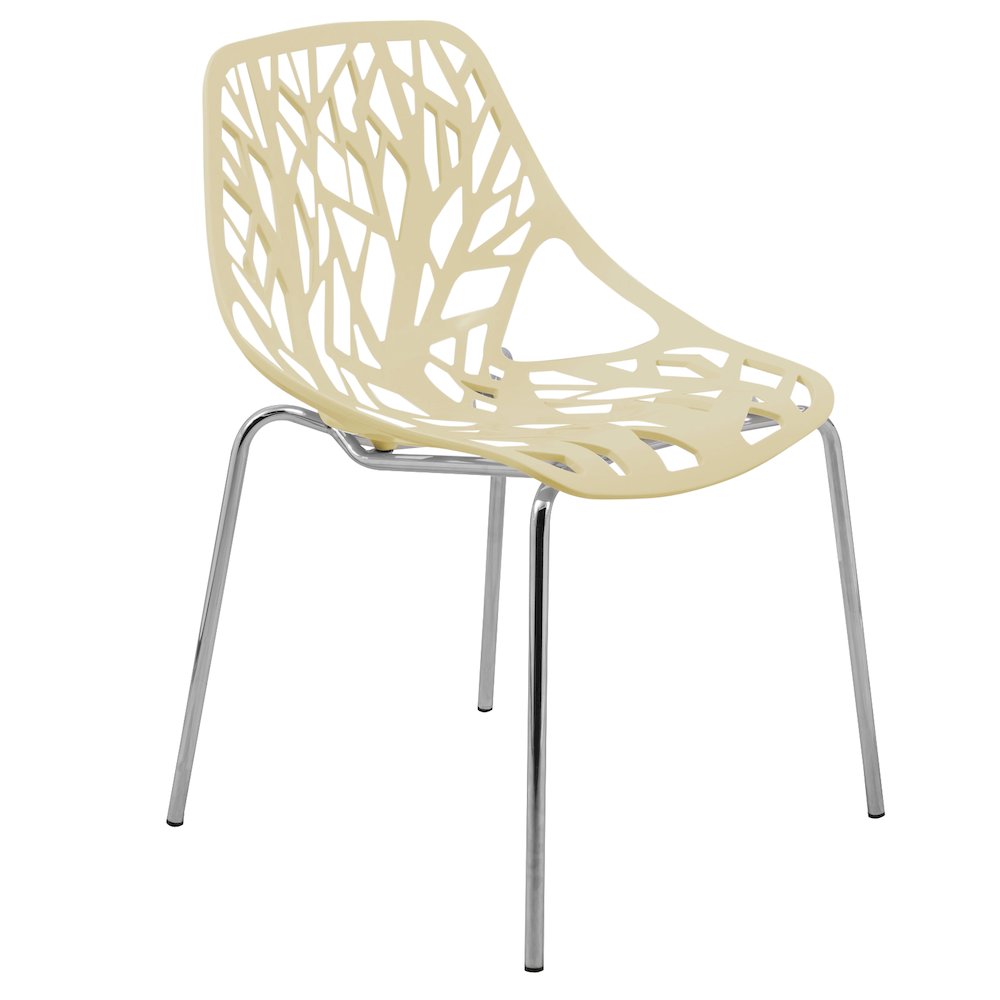Modern Asbury Dining Chair w/ Chromed Legs. Picture 5